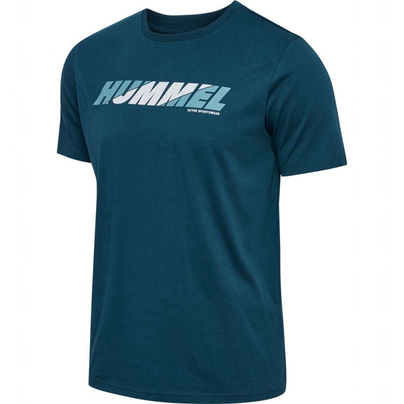Hummel Graphic Bold Logo Muške Majice Tamnoplave | 346020-841