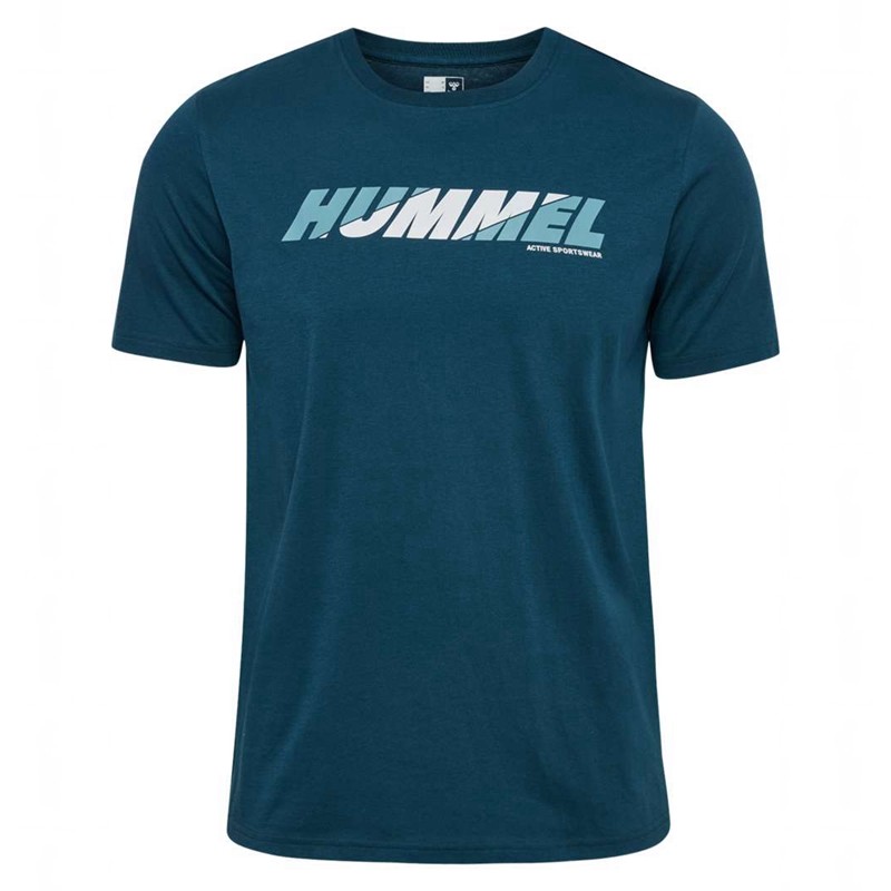 Hummel Graphic Bold Logo Muške Majice Tamnoplave | 346020-841