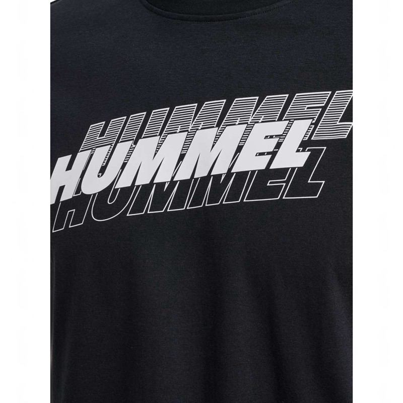 Hummel Graphic Triple Logo Cotton Muške Majice Crne | 135989-960