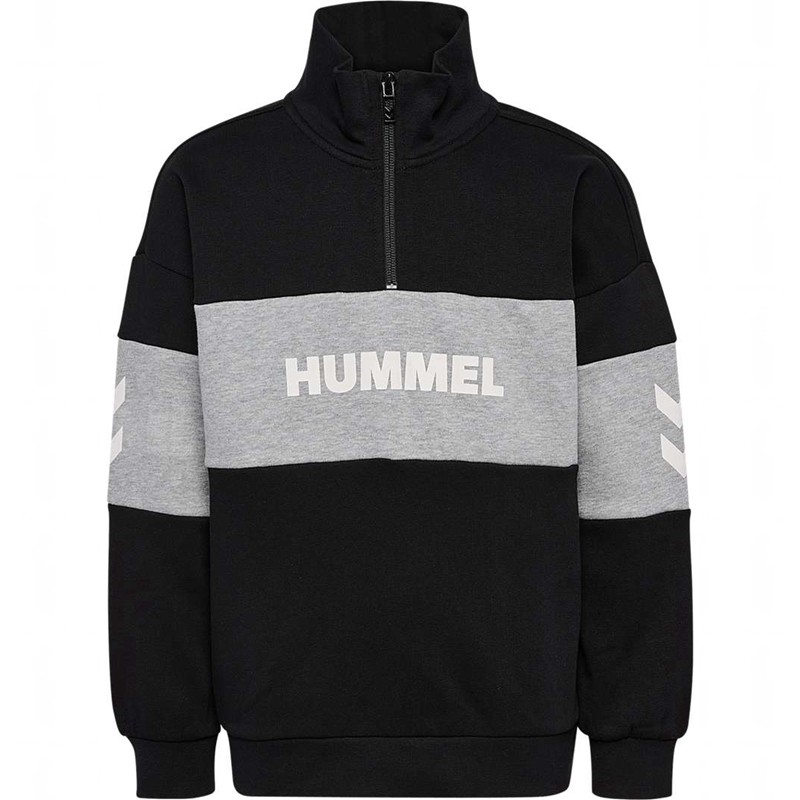Hummel Heron Half Zip Dječje Dukserice Crne | 002498-500