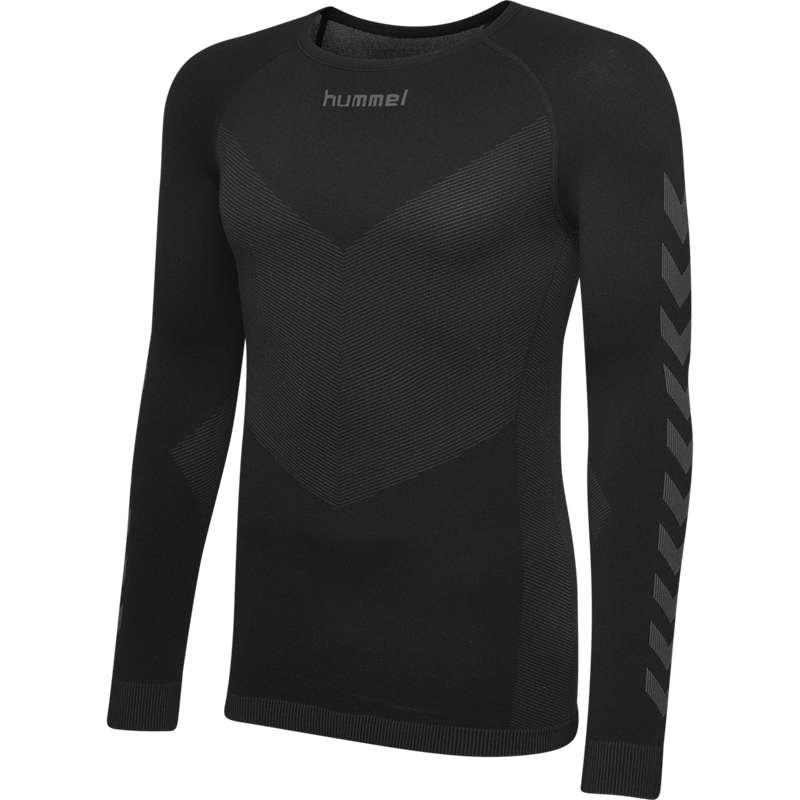 Hummel Hummel First Seamless Jersey L/S Muške Temeljni Sloj Crne | 320117-027