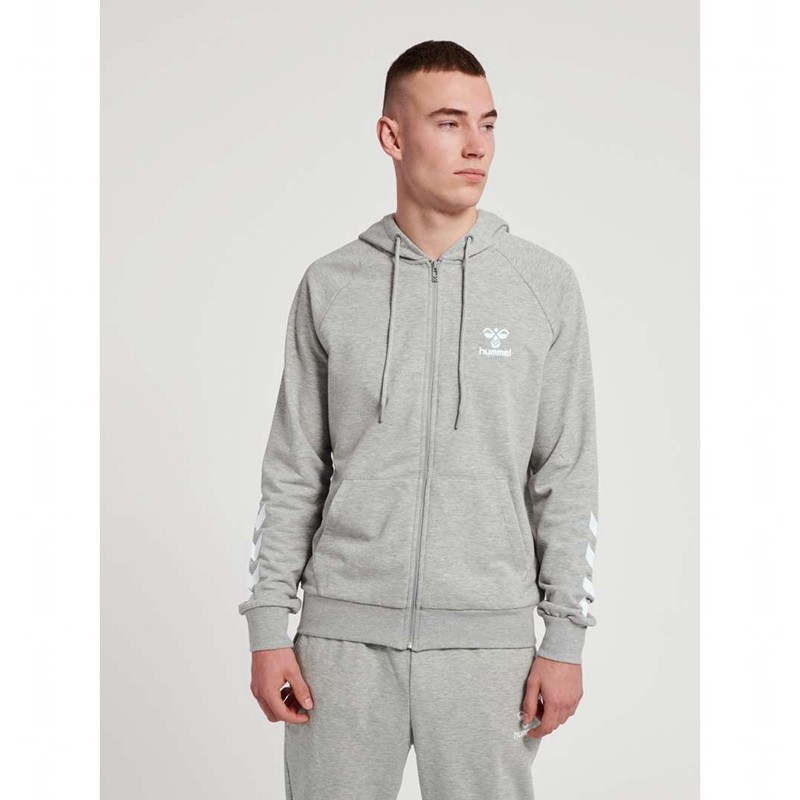 Hummel Isam 2.0 Zip Muške Majica s Kapuljačom Sive | 702159-691
