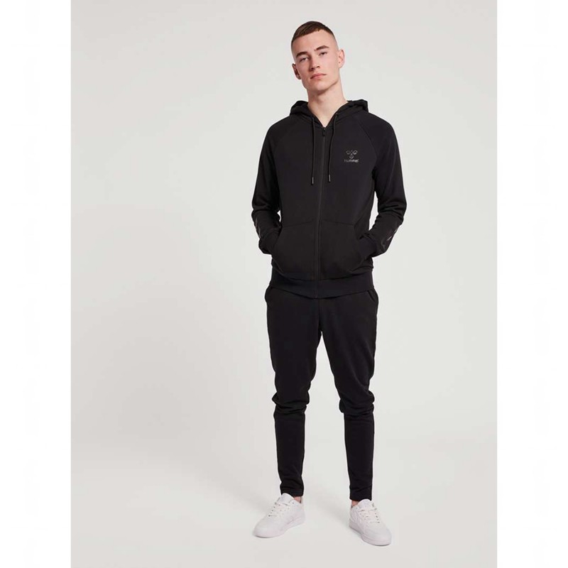 Hummel Isam 2.0 Zip Muške Majica s Kapuljačom Crne | 653285-536