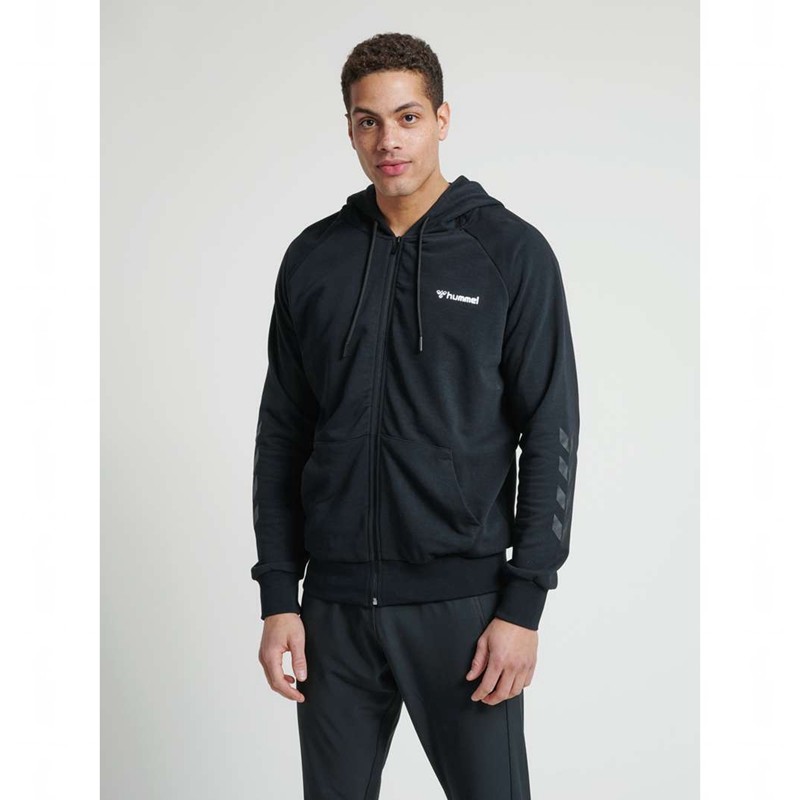 Hummel Isam Zip Muške Majica s Kapuljačom Crne | 459803-115