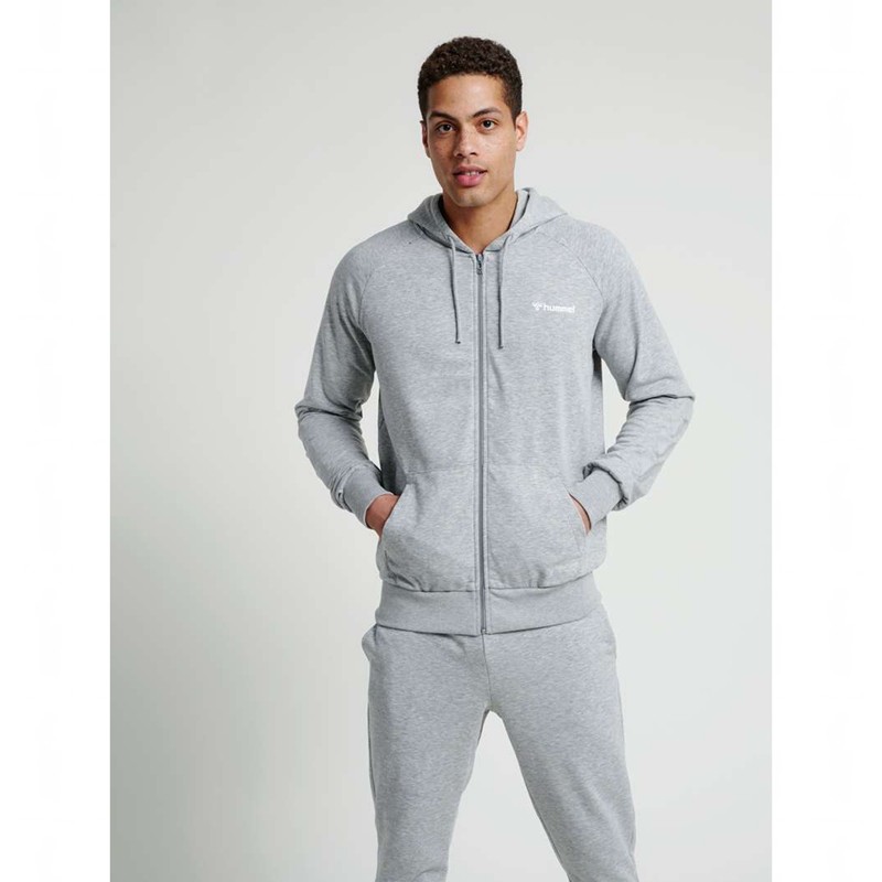 Hummel Isam Zip Muške Majica s Kapuljačom Sive | 983124-535