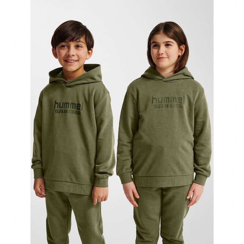 Hummel Jr Base Dječje Majica s Kapuljačom Zelene | 266733-499