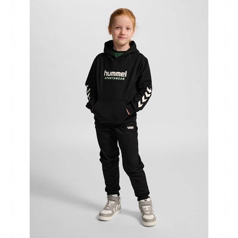 Hummel Jr Logo Dječje Majica s Kapuljačom Crne | 660181-846