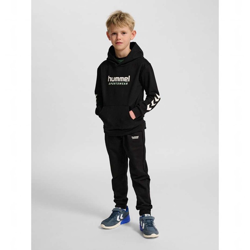 Hummel Jr Logo Dječje Majica s Kapuljačom Crne | 660181-846