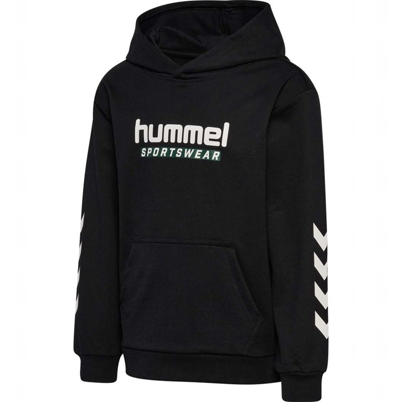 Hummel Jr Logo Dječje Majica s Kapuljačom Crne | 660181-846