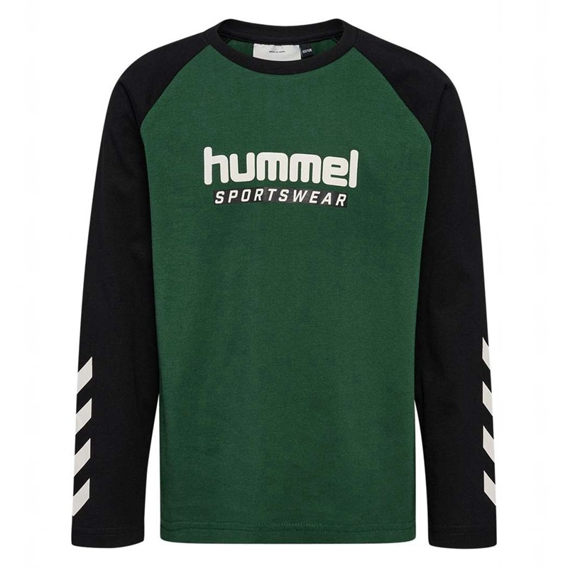 Hummel Jr Logo L/S Dječje Majice Zelene | 770259-042