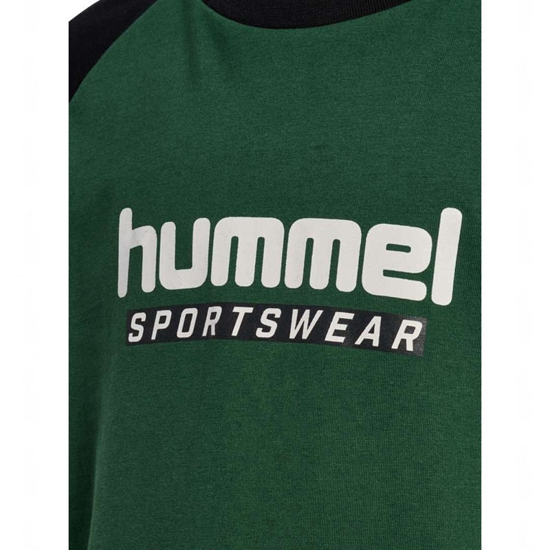 Hummel Jr Logo L/S Dječje Majice Zelene | 770259-042