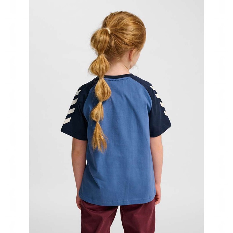 Hummel Jr Logo S/S Dječje Majice Plave | 389133-191