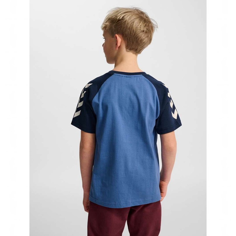 Hummel Jr Logo S/S Dječje Majice Plave | 389133-191