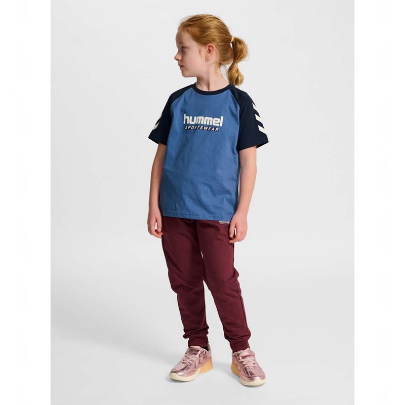 Hummel Jr Logo S/S Dječje Majice Plave | 389133-191
