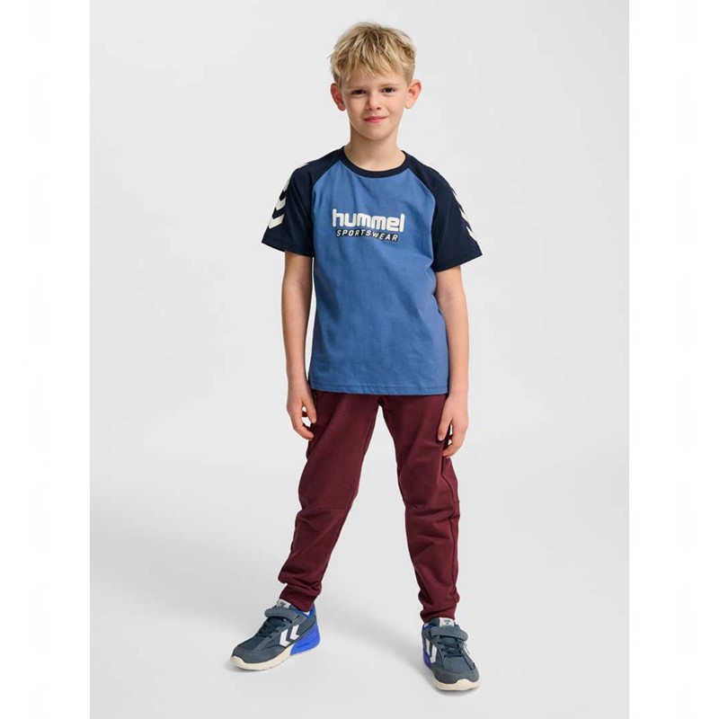 Hummel Jr Logo S/S Dječje Majice Plave | 389133-191