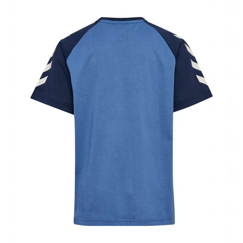 Hummel Jr Logo S/S Dječje Majice Plave | 389133-191
