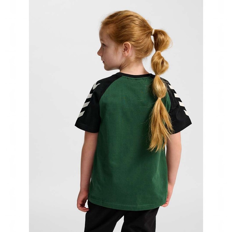Hummel Jr Logo S/S Dječje Majice Zelene | 201692-540
