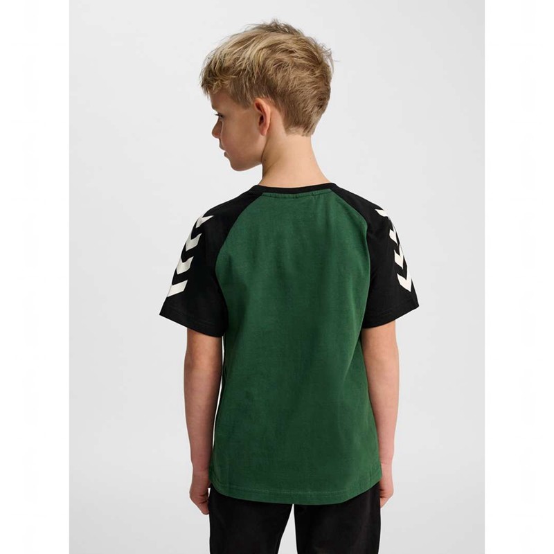 Hummel Jr Logo S/S Dječje Majice Zelene | 201692-540
