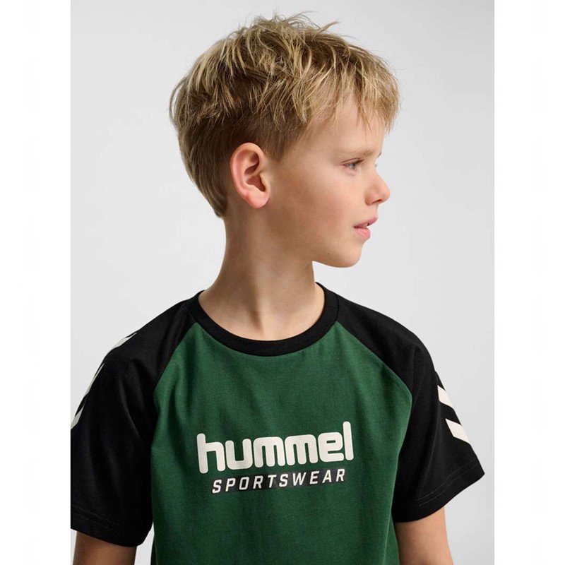Hummel Jr Logo S/S Dječje Majice Zelene | 201692-540