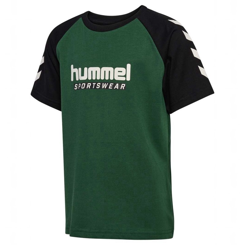 Hummel Jr Logo S/S Dječje Majice Zelene | 201692-540