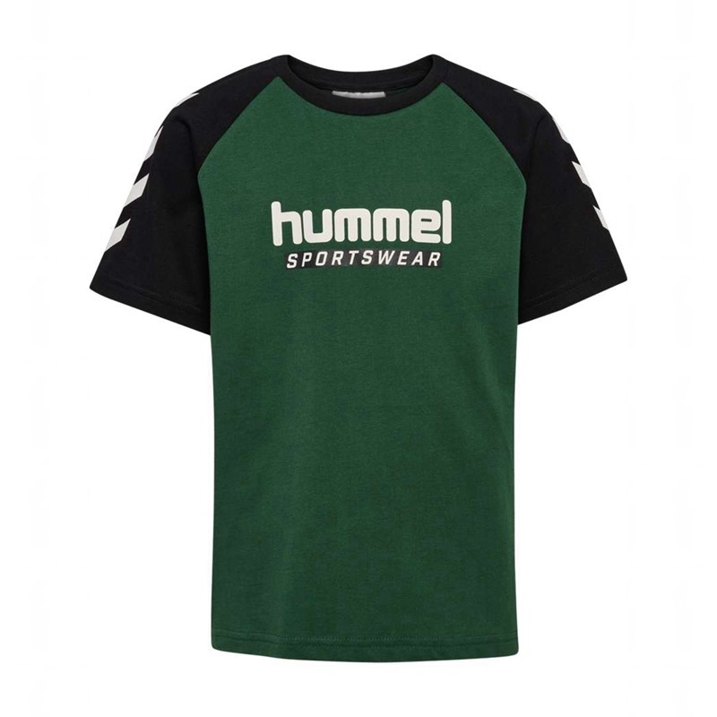 Hummel Jr Logo S/S Dječje Majice Zelene | 201692-540