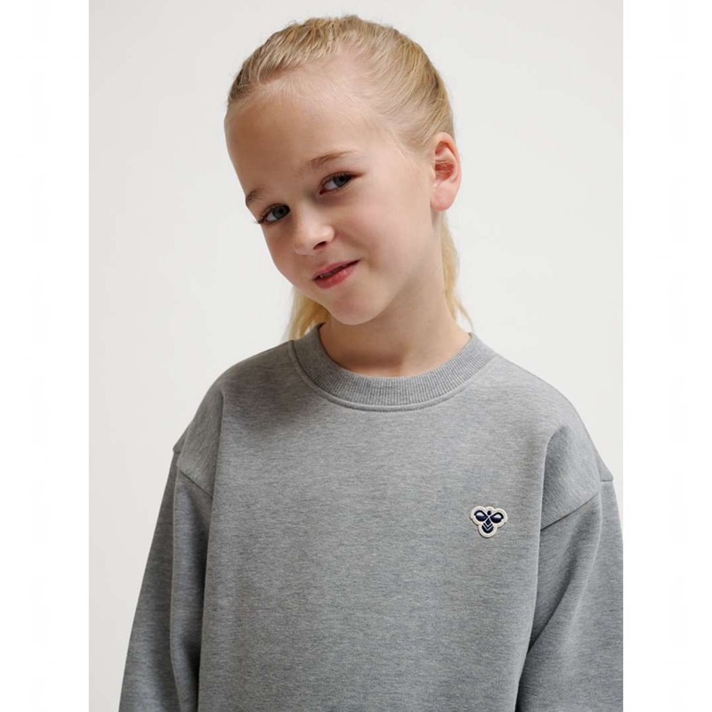 Hummel Jr Loose Crewneck Bee Dječje Majica s Kapuljačom Sive | 028746-558