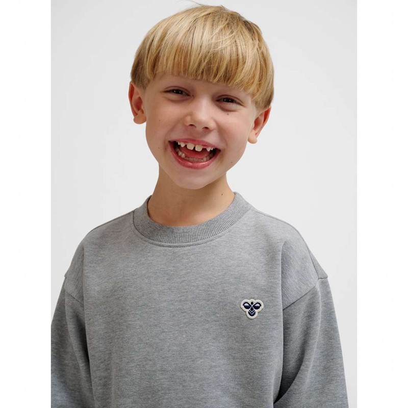 Hummel Jr Loose Crewneck Bee Dječje Majica s Kapuljačom Sive | 028746-558
