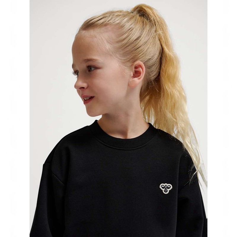 Hummel Jr Loose Crewneck Bee Dječje Majice Crne | 026679-748