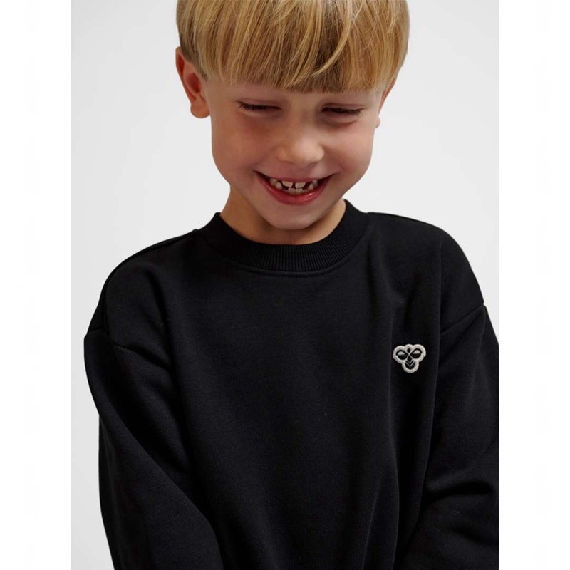 Hummel Jr Loose Crewneck Bee Dječje Majice Crne | 026679-748