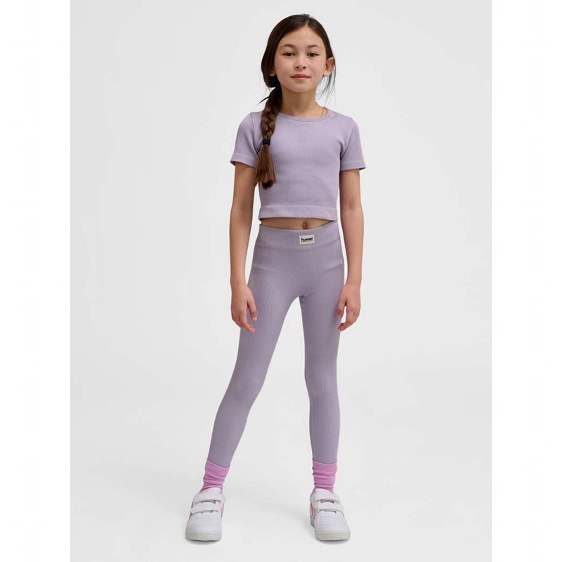 Hummel Jr Seamless Rib S/S Dječje Majice Boje Lavande | 223947-341