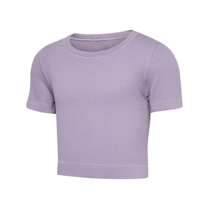 Hummel Jr Seamless Rib S/S Dječje Majice Boje Lavande | 223947-341