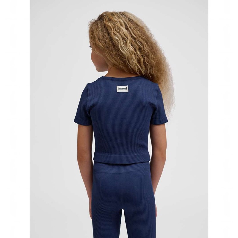 Hummel Jr Seamless Rib S/S Dječje Majice Crne | 000235-328