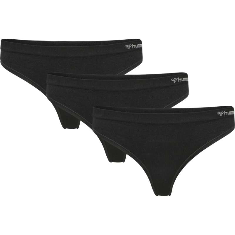 Hummel Juno 3 Pack Seamless Ženske Tange Crne | 984474-677
