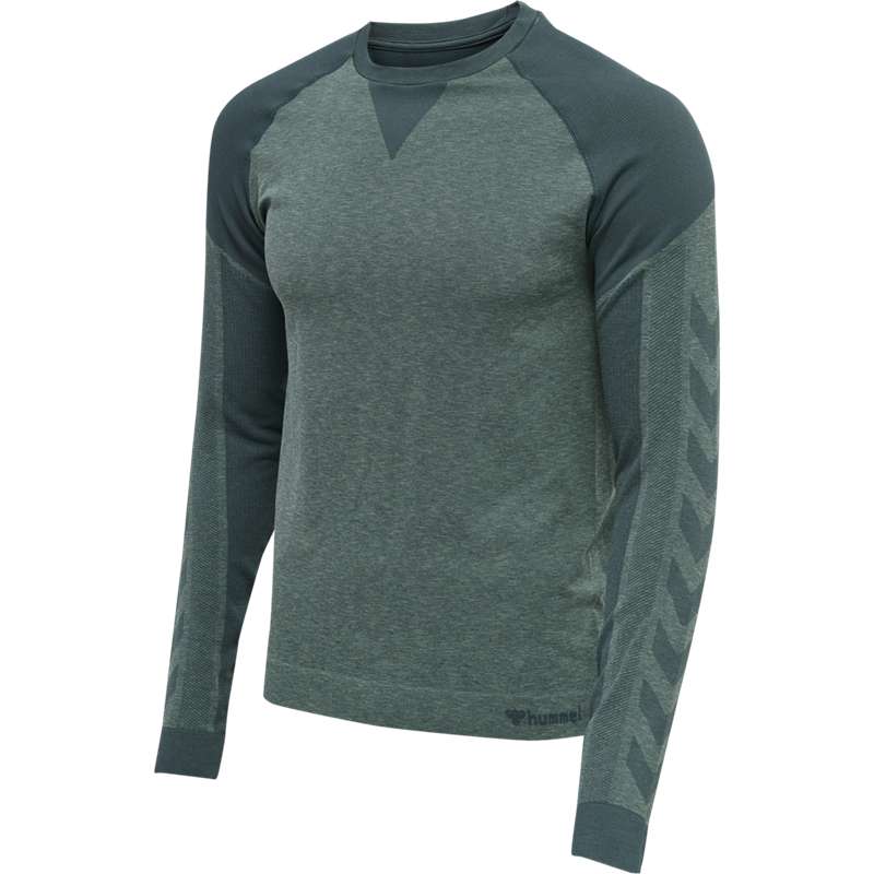 Hummel Kent Seamless T-shirt L/S Muške Temeljni Sloj Zelene | 455064-400