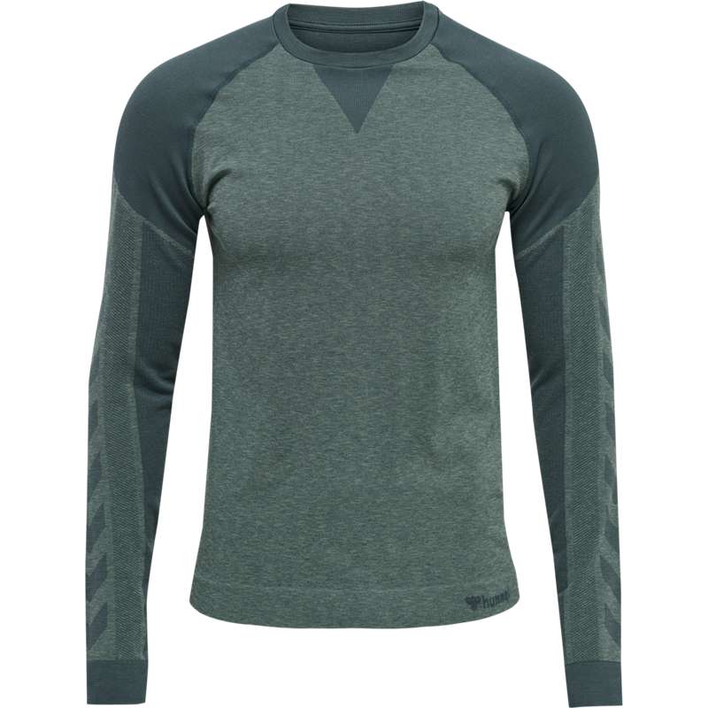 Hummel Kent Seamless T-shirt L/S Muške Temeljni Sloj Zelene | 455064-400