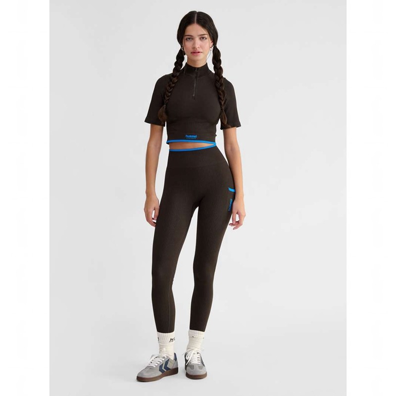 Hummel Knitteds Zip Ženske Majica bez Rukava Čokoladne | 655218-379