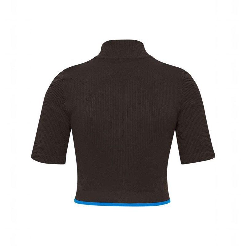 Hummel Knitteds Zip Ženske Majica bez Rukava Čokoladne | 655218-379