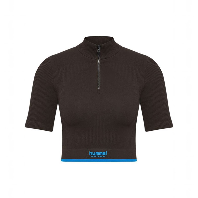 Hummel Knitteds Zip Ženske Majica bez Rukava Čokoladne | 655218-379