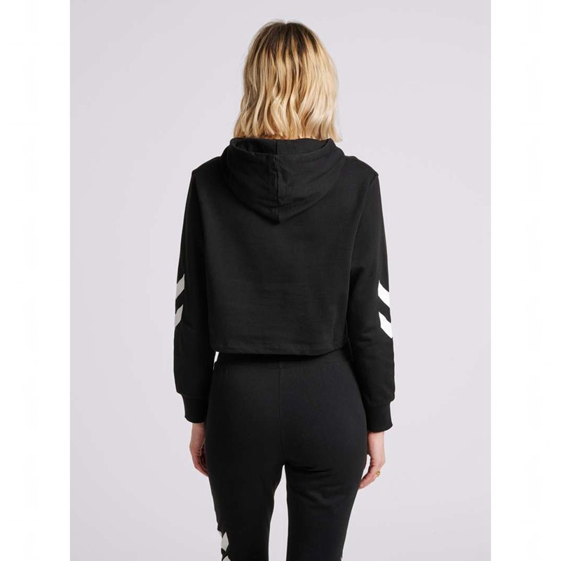 Hummel Legacy Cropped Ženske Majica s Kapuljačom Crne | 962158-716
