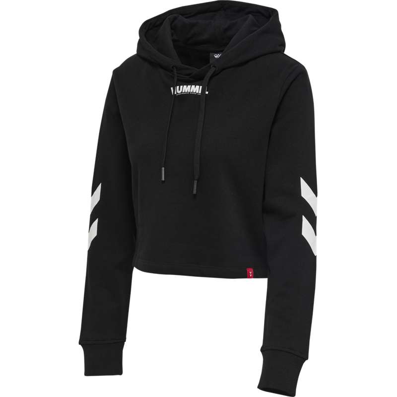 Hummel Legacy Cropped Ženske Majica s Kapuljačom Crne | 962158-716
