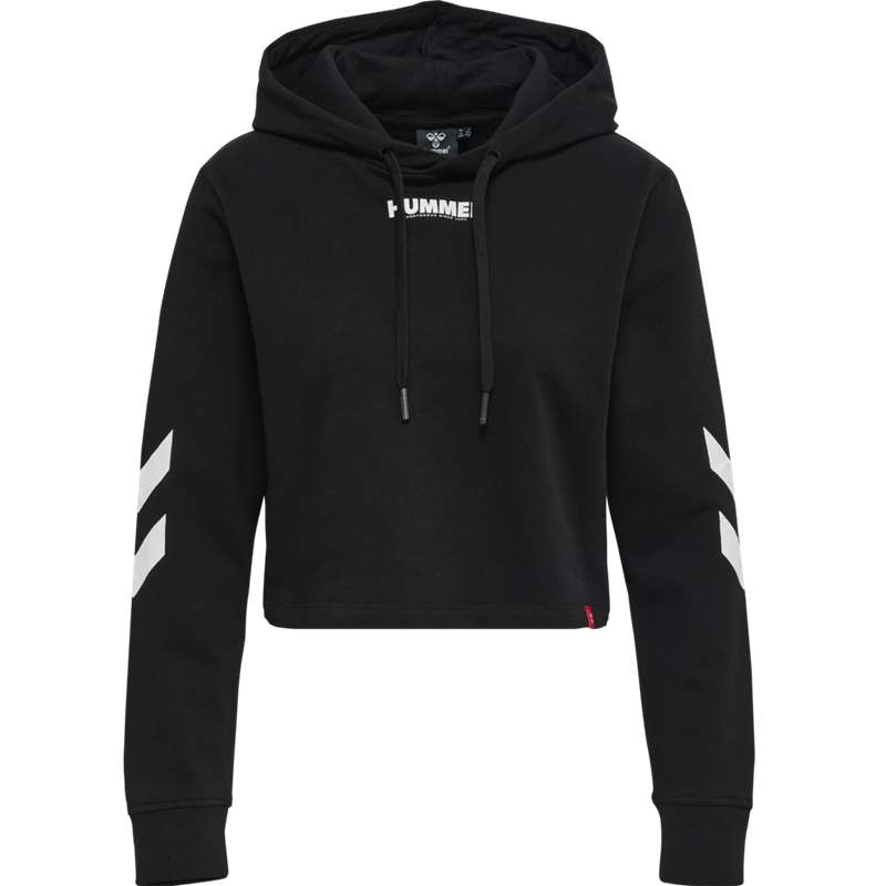 Hummel Legacy Cropped Ženske Majica s Kapuljačom Crne | 962158-716