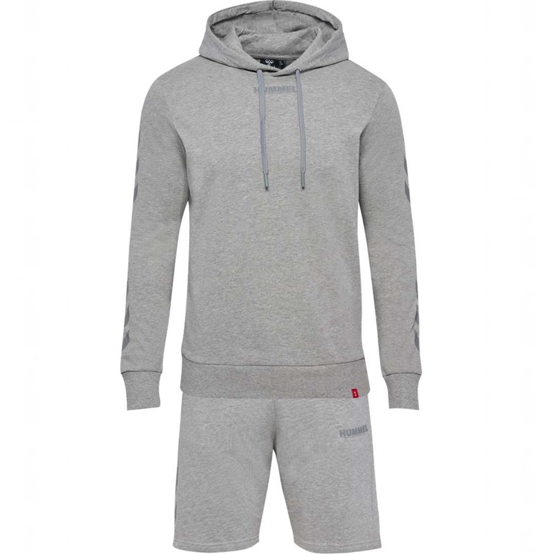 Hummel Legacy Hoodie + Shorts Muške Sets Sive | 452442-878
