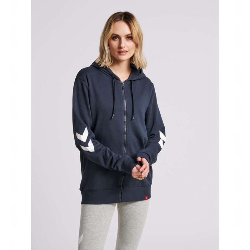 Hummel Legacy Zip Muške Majica s Kapuljačom Tamnoplave | 579312-582