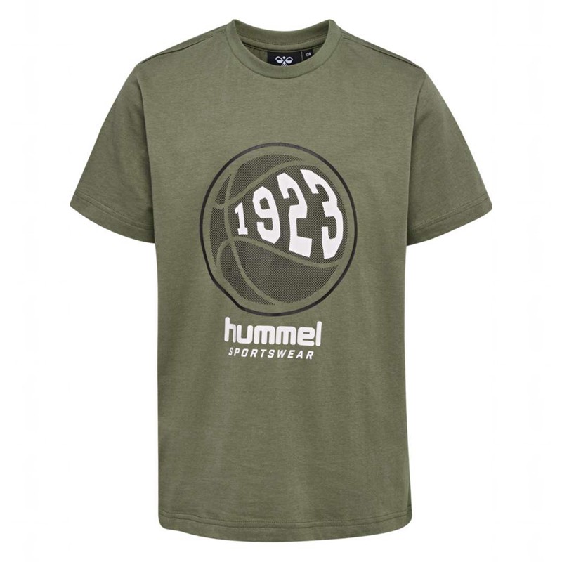 Hummel Leo S/S Dječje Majice Maslinasto Zelene | 877082-861