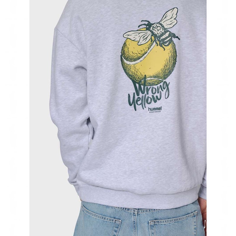 Hummel Loose Crew Wrong Yellow Muške Dukserice Sive | 468849-367