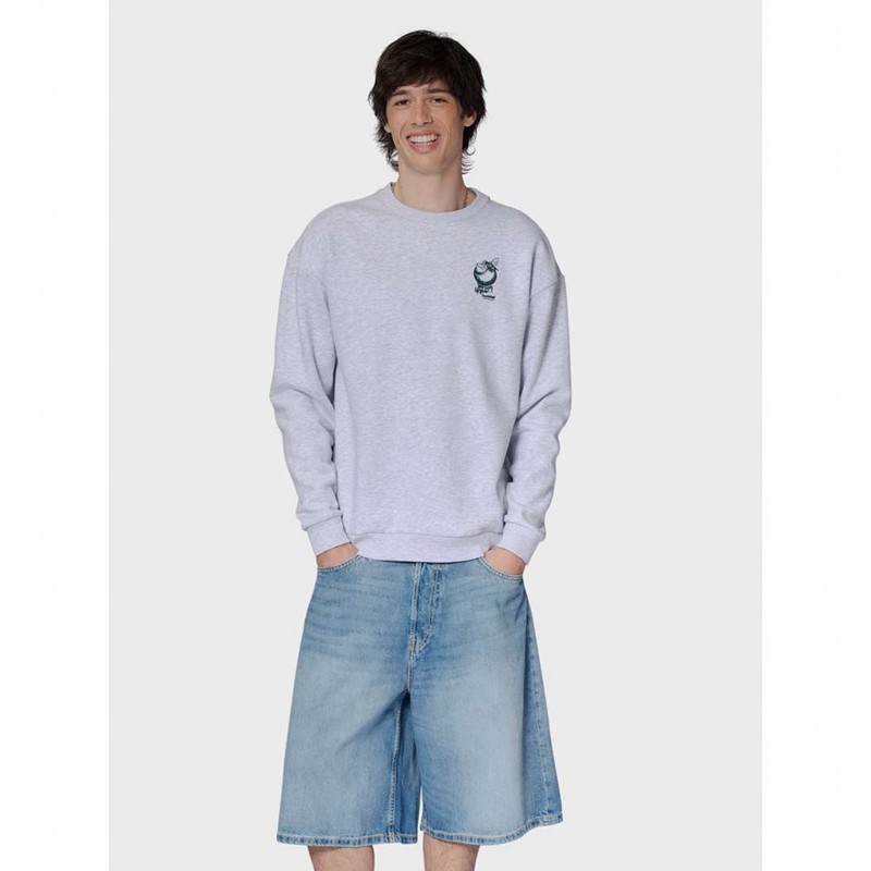 Hummel Loose Crew Wrong Yellow Muške Dukserice Sive | 468849-367