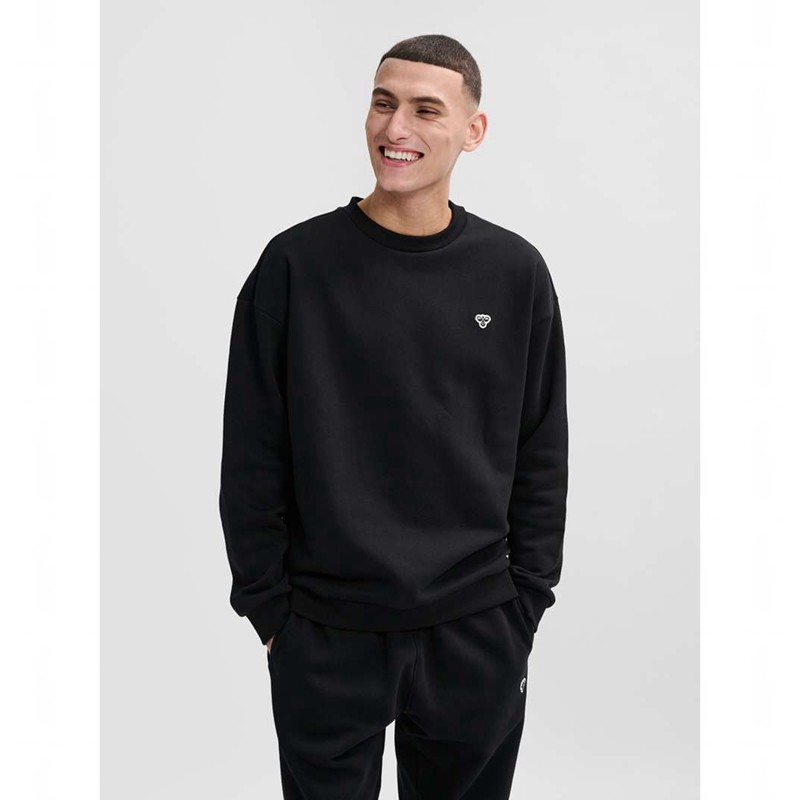 Hummel Loose Crewneck Bee Muške Dukserice Crne | 853692-305