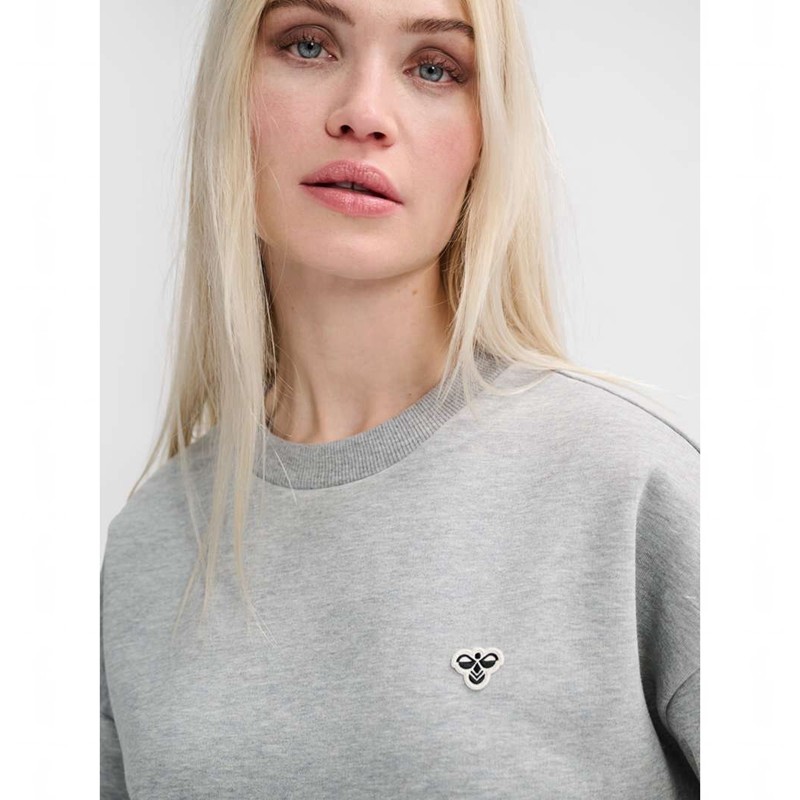 Hummel Loose Crewneck Bee Muške Dukserice Sive | 250689-389