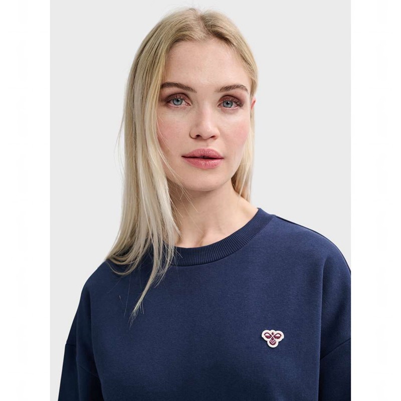 Hummel Loose Crewneck Bee Muške Dukserice Tamnoplave | 748956-168