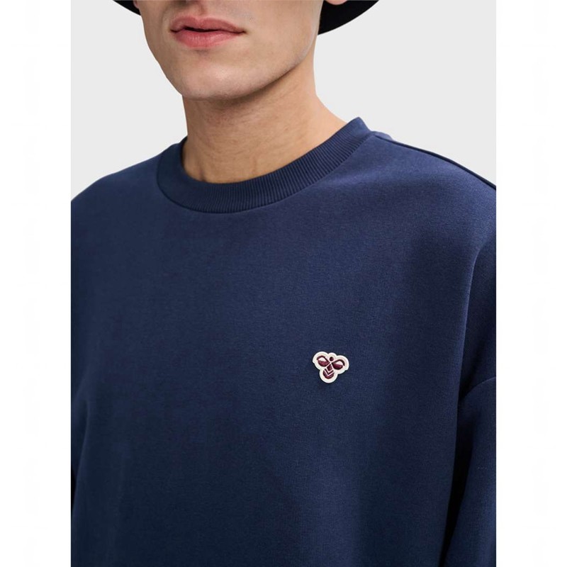 Hummel Loose Crewneck Bee Muške Dukserice Tamnoplave | 748956-168